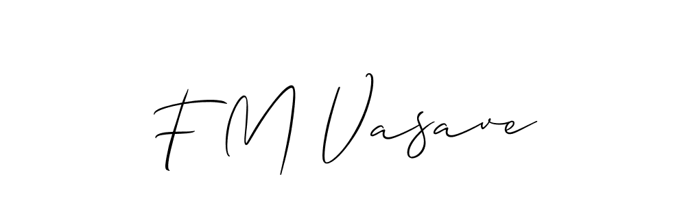 You can use this online signature creator to create a handwritten signature for the name F M Vasave. This is the best online autograph maker. F M Vasave signature style 2 images and pictures png