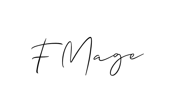 How to make F Mage name signature. Use Allison_Script style for creating short signs online. This is the latest handwritten sign. F Mage signature style 2 images and pictures png