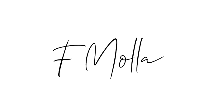 Make a beautiful signature design for name F Molla. With this signature (Allison_Script) style, you can create a handwritten signature for free. F Molla signature style 2 images and pictures png