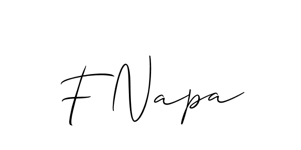 Best and Professional Signature Style for F Napa. Allison_Script Best Signature Style Collection. F Napa signature style 2 images and pictures png