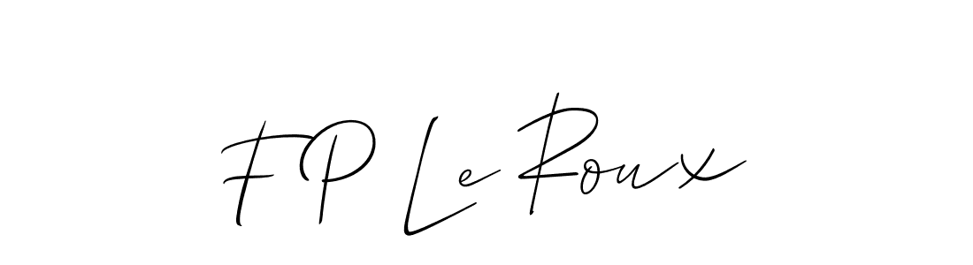 Also we have F P Le Roux name is the best signature style. Create professional handwritten signature collection using Allison_Script autograph style. F P Le Roux signature style 2 images and pictures png