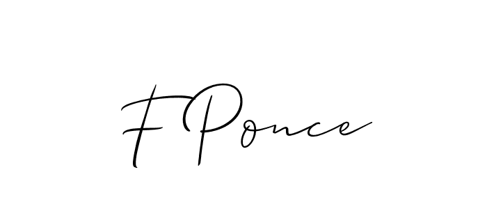 F Ponce stylish signature style. Best Handwritten Sign (Allison_Script) for my name. Handwritten Signature Collection Ideas for my name F Ponce. F Ponce signature style 2 images and pictures png