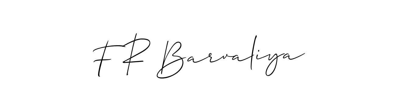 This is the best signature style for the F R Barvaliya name. Also you like these signature font (Allison_Script). Mix name signature. F R Barvaliya signature style 2 images and pictures png
