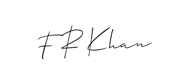 Also we have F R Khan name is the best signature style. Create professional handwritten signature collection using Allison_Script autograph style. F R Khan signature style 2 images and pictures png