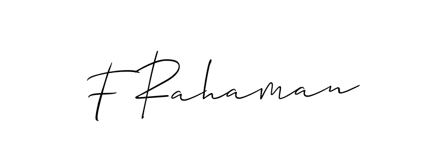 Make a beautiful signature design for name F Rahaman. Use this online signature maker to create a handwritten signature for free. F Rahaman signature style 2 images and pictures png