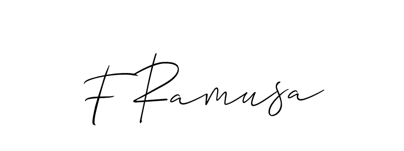 This is the best signature style for the F Ramusa name. Also you like these signature font (Allison_Script). Mix name signature. F Ramusa signature style 2 images and pictures png