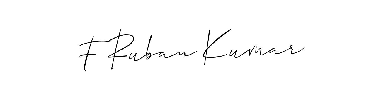 Make a beautiful signature design for name F Ruban Kumar. Use this online signature maker to create a handwritten signature for free. F Ruban Kumar signature style 2 images and pictures png