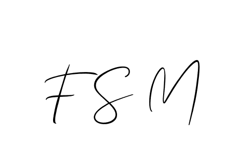 Make a beautiful signature design for name F S M. Use this online signature maker to create a handwritten signature for free. F S M signature style 2 images and pictures png