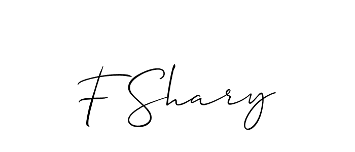 if you are searching for the best signature style for your name F Shary. so please give up your signature search. here we have designed multiple signature styles  using Allison_Script. F Shary signature style 2 images and pictures png