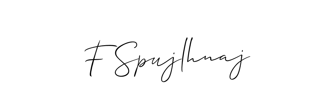 How to make F Spujlhnaj name signature. Use Allison_Script style for creating short signs online. This is the latest handwritten sign. F Spujlhnaj signature style 2 images and pictures png