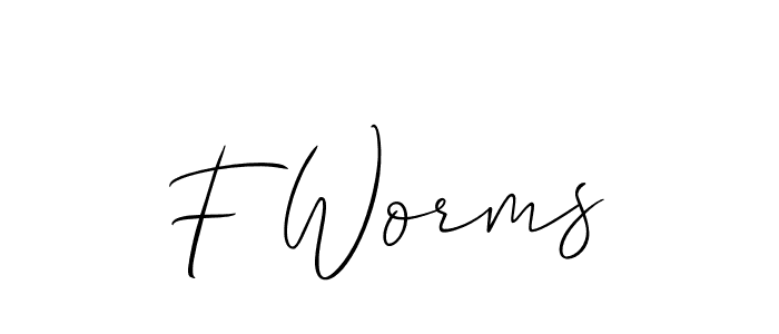 F Worms stylish signature style. Best Handwritten Sign (Allison_Script) for my name. Handwritten Signature Collection Ideas for my name F Worms. F Worms signature style 2 images and pictures png