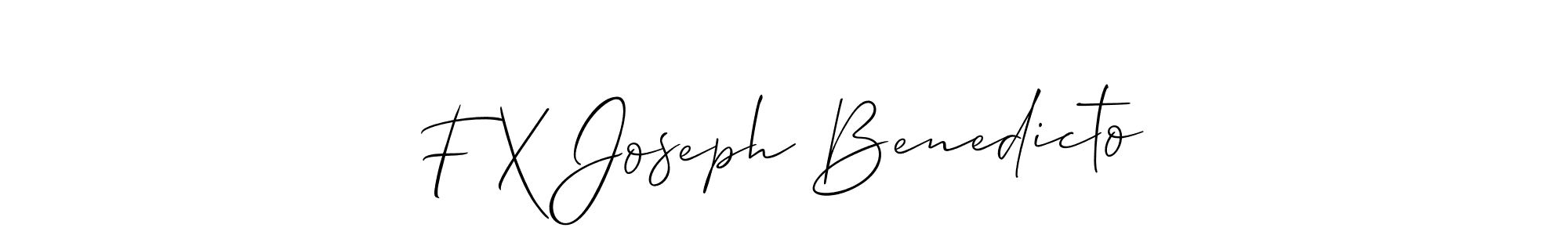 Create a beautiful signature design for name F X Joseph Benedicto. With this signature (Allison_Script) fonts, you can make a handwritten signature for free. F X Joseph Benedicto signature style 2 images and pictures png