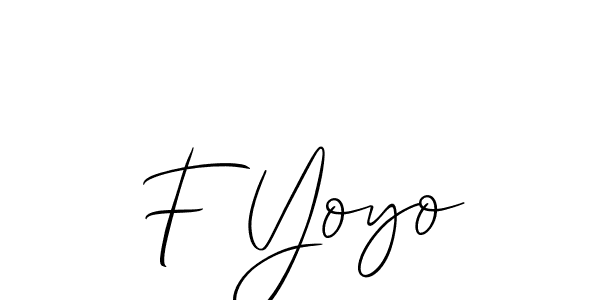 Allison_Script is a professional signature style that is perfect for those who want to add a touch of class to their signature. It is also a great choice for those who want to make their signature more unique. Get F Yoyo name to fancy signature for free. F Yoyo signature style 2 images and pictures png