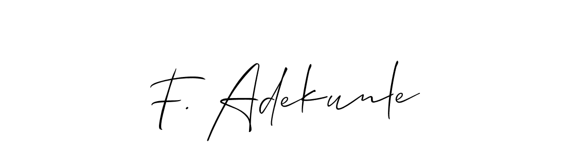 It looks lik you need a new signature style for name F. Adekunle. Design unique handwritten (Allison_Script) signature with our free signature maker in just a few clicks. F. Adekunle signature style 2 images and pictures png
