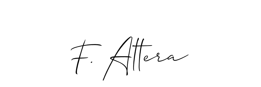 You should practise on your own different ways (Allison_Script) to write your name (F. Altera) in signature. don't let someone else do it for you. F. Altera signature style 2 images and pictures png