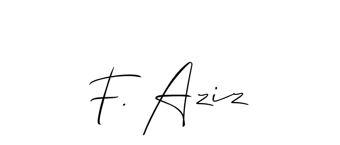You can use this online signature creator to create a handwritten signature for the name F. Aziz. This is the best online autograph maker. F. Aziz signature style 2 images and pictures png