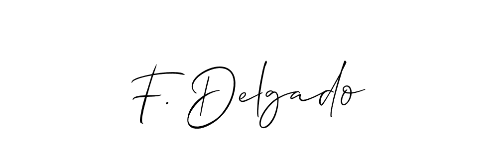 Create a beautiful signature design for name F. Delgado. With this signature (Allison_Script) fonts, you can make a handwritten signature for free. F. Delgado signature style 2 images and pictures png