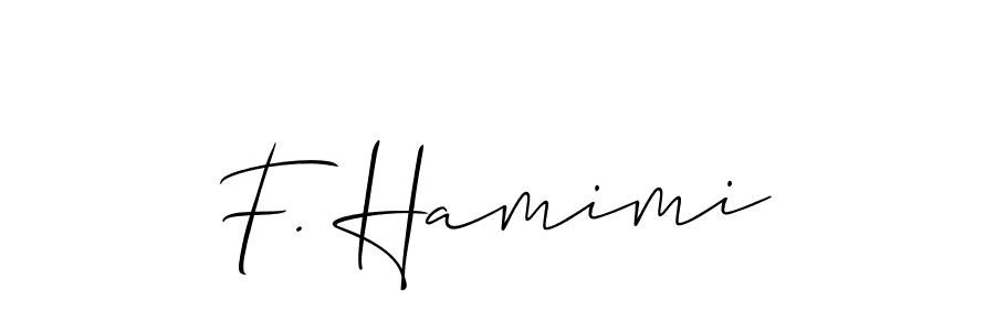 How to Draw F. Hamimi signature style? Allison_Script is a latest design signature styles for name F. Hamimi. F. Hamimi signature style 2 images and pictures png