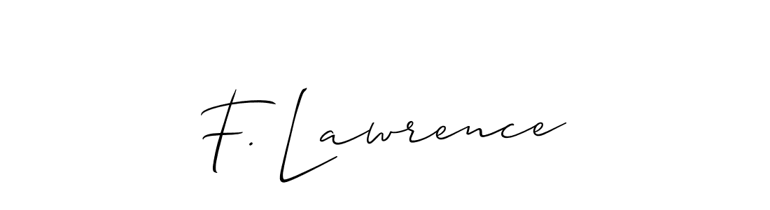 Create a beautiful signature design for name F. Lawrence. With this signature (Allison_Script) fonts, you can make a handwritten signature for free. F. Lawrence signature style 2 images and pictures png