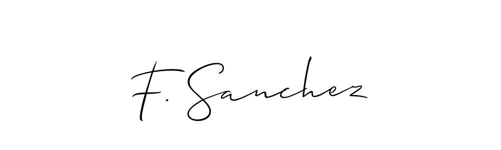 Best and Professional Signature Style for F. Sanchez. Allison_Script Best Signature Style Collection. F. Sanchez signature style 2 images and pictures png