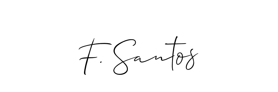 Once you've used our free online signature maker to create your best signature Allison_Script style, it's time to enjoy all of the benefits that F. Santos name signing documents. F. Santos signature style 2 images and pictures png