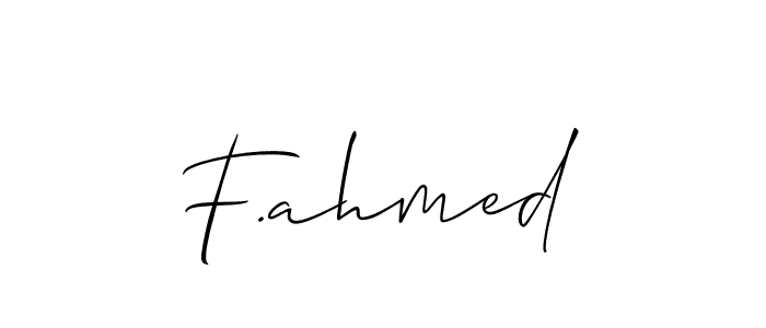 Make a beautiful signature design for name F.ahmed. Use this online signature maker to create a handwritten signature for free. F.ahmed signature style 2 images and pictures png