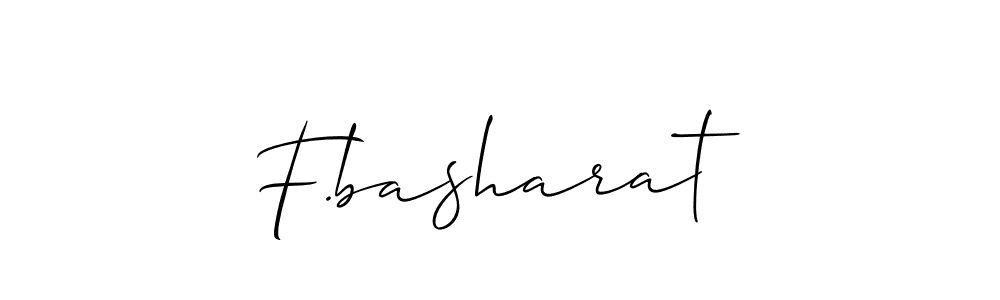 Use a signature maker to create a handwritten signature online. With this signature software, you can design (Allison_Script) your own signature for name F.basharat. F.basharat signature style 2 images and pictures png