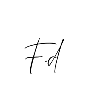 Similarly Allison_Script is the best handwritten signature design. Signature creator online .You can use it as an online autograph creator for name F.d. F.d signature style 2 images and pictures png