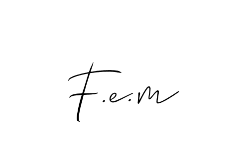 This is the best signature style for the F.e.m name. Also you like these signature font (Allison_Script). Mix name signature. F.e.m signature style 2 images and pictures png