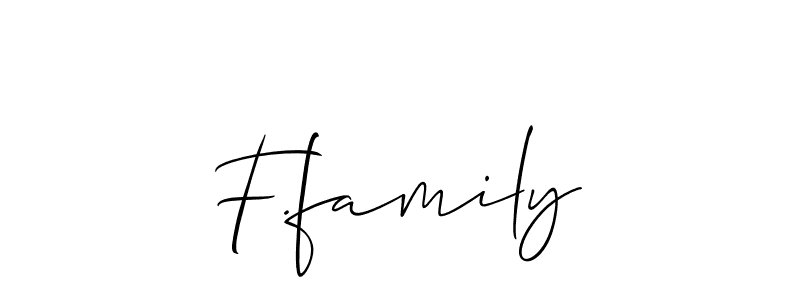 The best way (Allison_Script) to make a short signature is to pick only two or three words in your name. The name F.family include a total of six letters. For converting this name. F.family signature style 2 images and pictures png