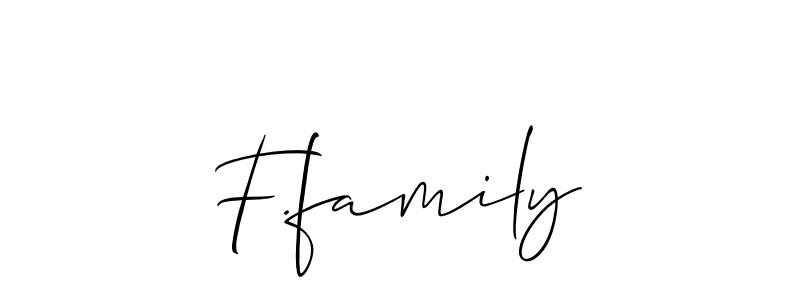 You should practise on your own different ways (Allison_Script) to write your name (F.family) in signature. don't let someone else do it for you. F.family signature style 2 images and pictures png