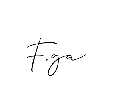 You should practise on your own different ways (Allison_Script) to write your name (F.ga) in signature. don't let someone else do it for you. F.ga signature style 2 images and pictures png