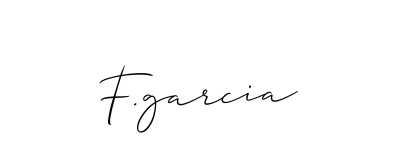 The best way (Allison_Script) to make a short signature is to pick only two or three words in your name. The name F.garcia include a total of six letters. For converting this name. F.garcia signature style 2 images and pictures png