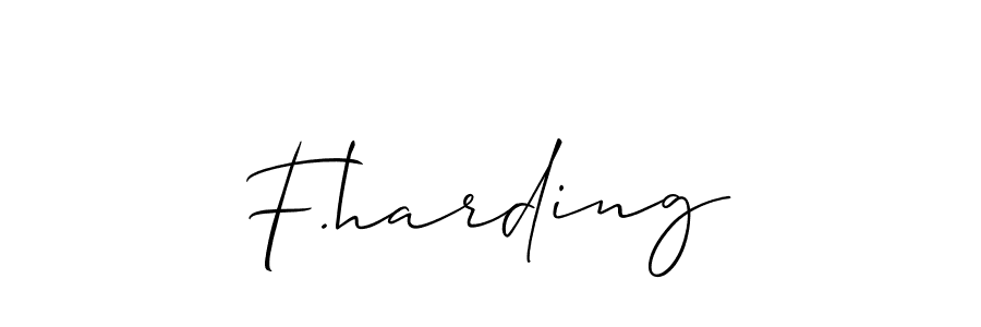 if you are searching for the best signature style for your name F.harding. so please give up your signature search. here we have designed multiple signature styles  using Allison_Script. F.harding signature style 2 images and pictures png