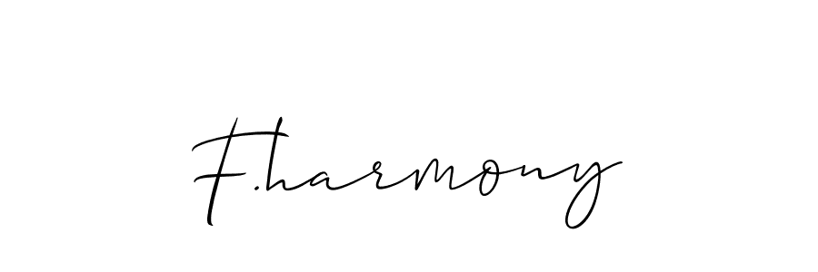 How to make F.harmony name signature. Use Allison_Script style for creating short signs online. This is the latest handwritten sign. F.harmony signature style 2 images and pictures png