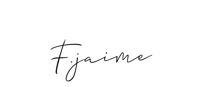 Use a signature maker to create a handwritten signature online. With this signature software, you can design (Allison_Script) your own signature for name F.jaime. F.jaime signature style 2 images and pictures png