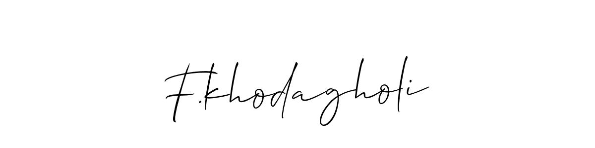 Create a beautiful signature design for name F.khodagholi. With this signature (Allison_Script) fonts, you can make a handwritten signature for free. F.khodagholi signature style 2 images and pictures png