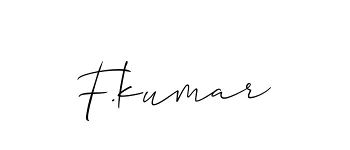 Once you've used our free online signature maker to create your best signature Allison_Script style, it's time to enjoy all of the benefits that F.kumar name signing documents. F.kumar signature style 2 images and pictures png