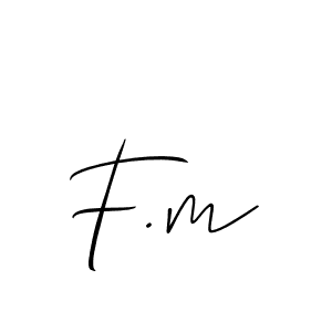 Make a beautiful signature design for name F.m. Use this online signature maker to create a handwritten signature for free. F.m signature style 2 images and pictures png