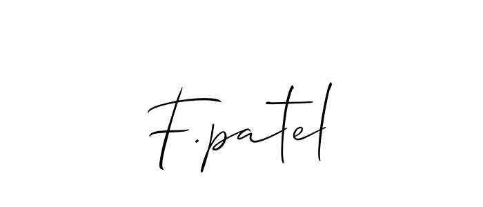 F.patel stylish signature style. Best Handwritten Sign (Allison_Script) for my name. Handwritten Signature Collection Ideas for my name F.patel. F.patel signature style 2 images and pictures png