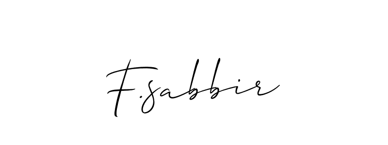 The best way (Allison_Script) to make a short signature is to pick only two or three words in your name. The name F.sabbir include a total of six letters. For converting this name. F.sabbir signature style 2 images and pictures png