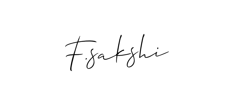 You should practise on your own different ways (Allison_Script) to write your name (F.sakshi) in signature. don't let someone else do it for you. F.sakshi signature style 2 images and pictures png