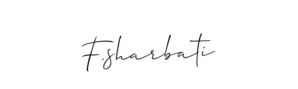 Similarly Allison_Script is the best handwritten signature design. Signature creator online .You can use it as an online autograph creator for name F.sharbati. F.sharbati signature style 2 images and pictures png