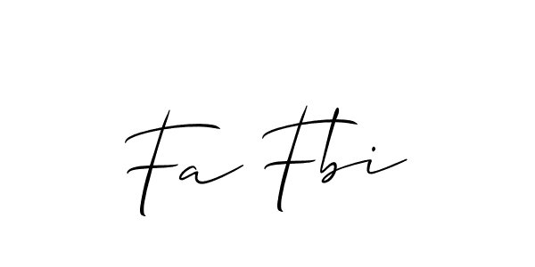 Create a beautiful signature design for name Fa Fbi. With this signature (Allison_Script) fonts, you can make a handwritten signature for free. Fa Fbi signature style 2 images and pictures png