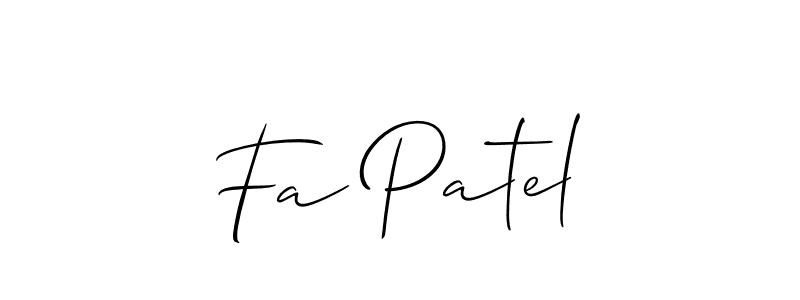 Also we have Fa Patel name is the best signature style. Create professional handwritten signature collection using Allison_Script autograph style. Fa Patel signature style 2 images and pictures png