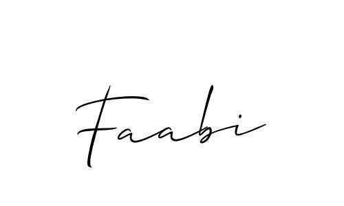 How to make Faabi signature? Allison_Script is a professional autograph style. Create handwritten signature for Faabi name. Faabi signature style 2 images and pictures png