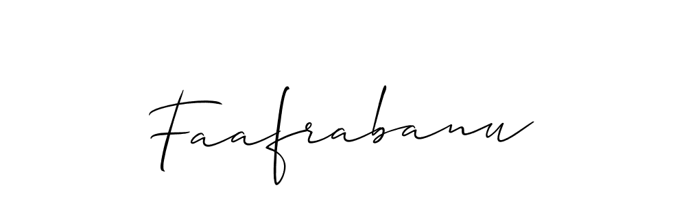 How to make Faafrabanu signature? Allison_Script is a professional autograph style. Create handwritten signature for Faafrabanu name. Faafrabanu signature style 2 images and pictures png