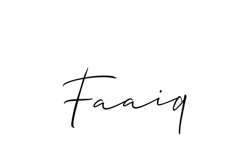 Faaiq stylish signature style. Best Handwritten Sign (Allison_Script) for my name. Handwritten Signature Collection Ideas for my name Faaiq. Faaiq signature style 2 images and pictures png