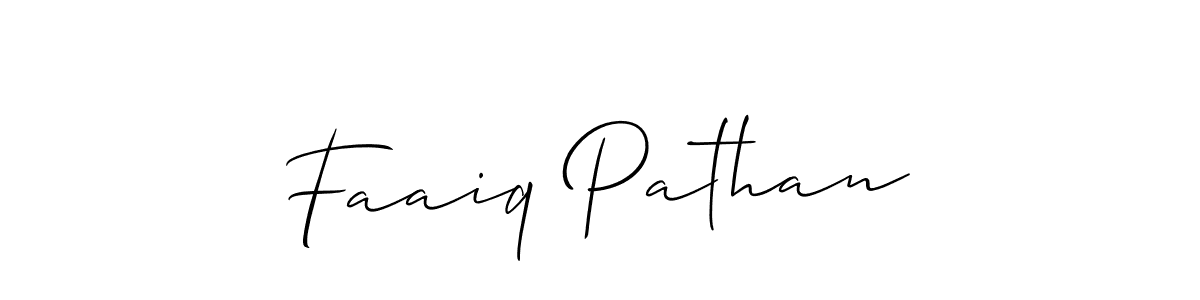 Create a beautiful signature design for name Faaiq Pathan. With this signature (Allison_Script) fonts, you can make a handwritten signature for free. Faaiq Pathan signature style 2 images and pictures png