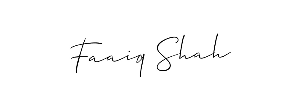 How to make Faaiq Shah signature? Allison_Script is a professional autograph style. Create handwritten signature for Faaiq Shah name. Faaiq Shah signature style 2 images and pictures png